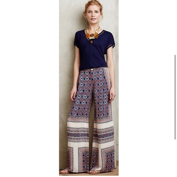 Anthropologie Elevenses wide leg pants size 4 - Picture 3 of 8